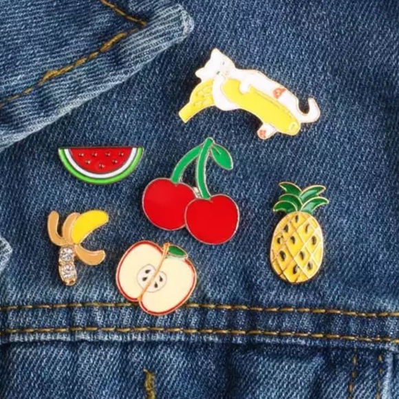 Accessories - New 6 Piece Thick Enamel Pin Set Badge Jewelry